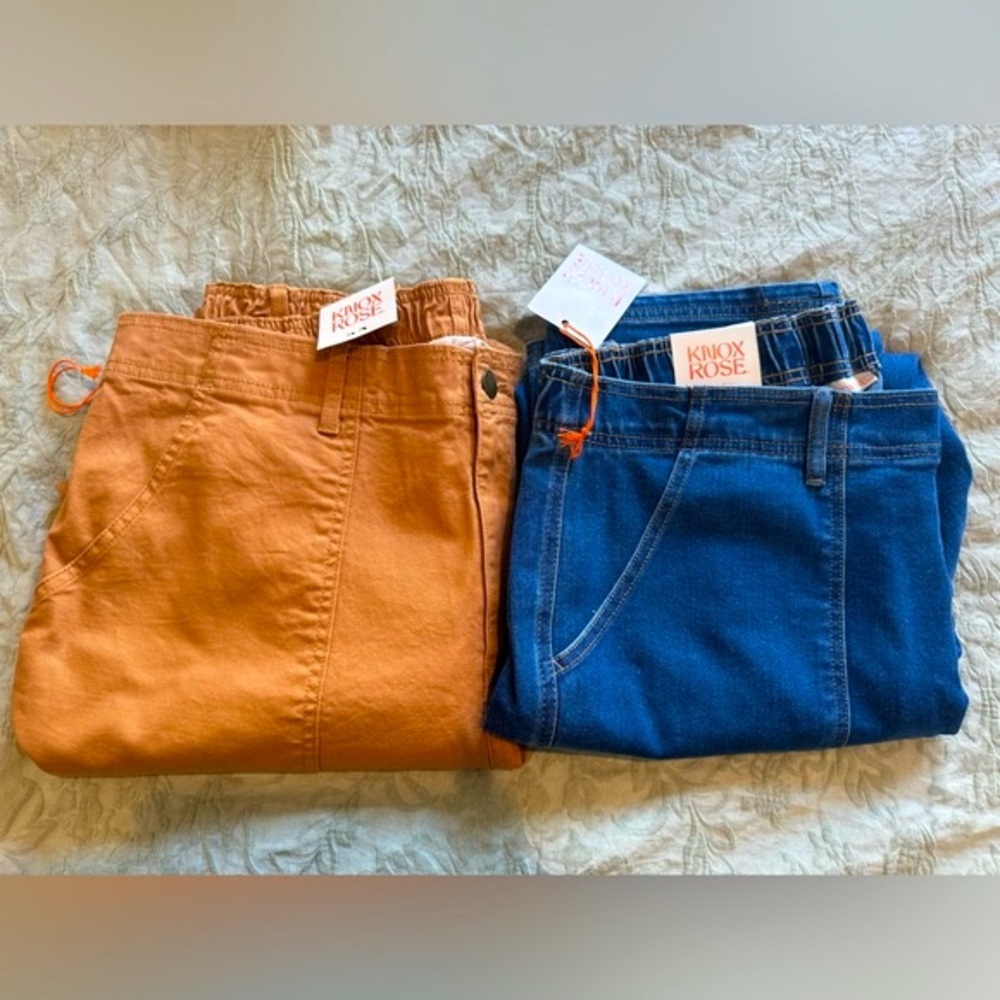 Bundle of 2 Knox Rose Women’s jeans high rise elastic waistband Size  XXL